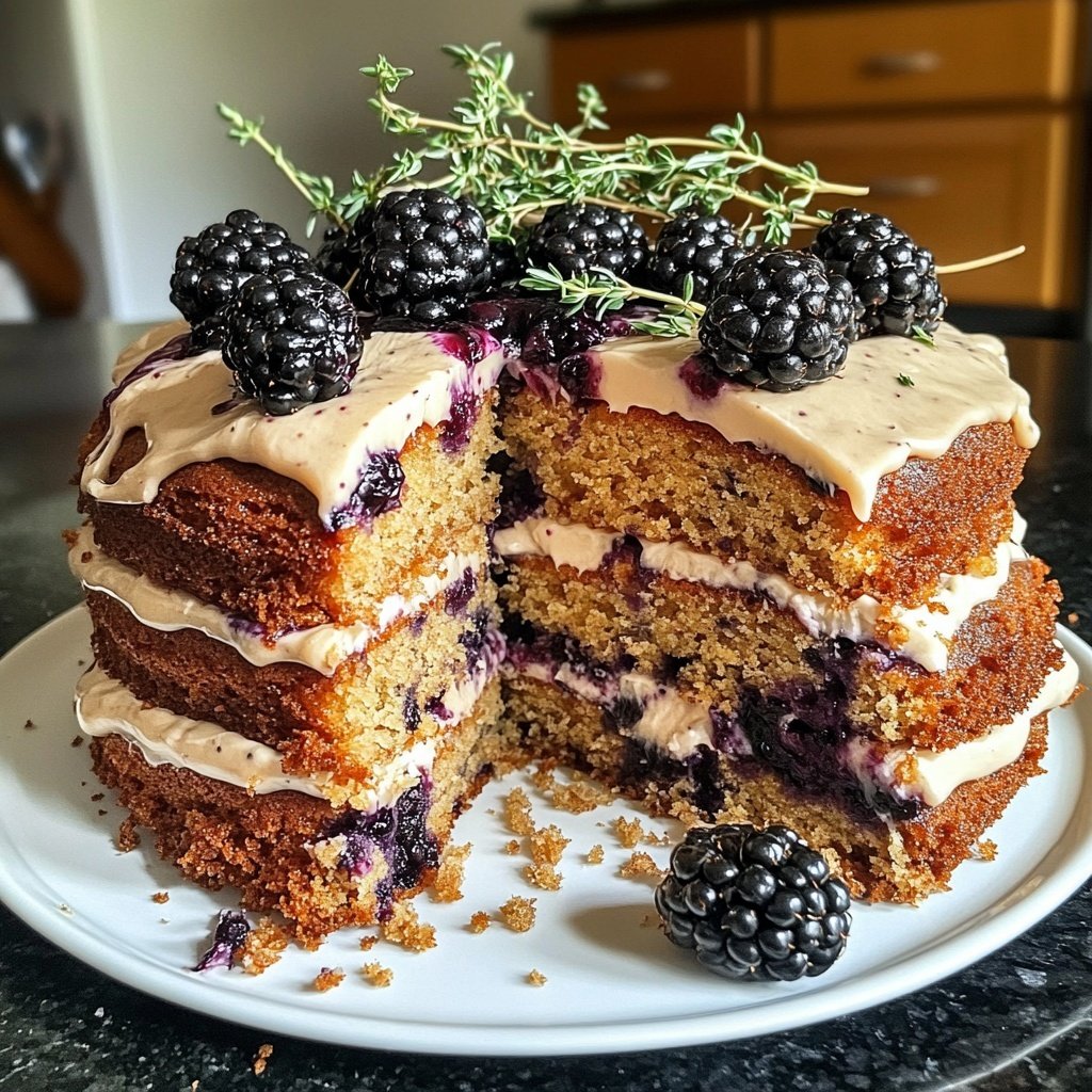 Capricorn Blackberry Thyme Cake