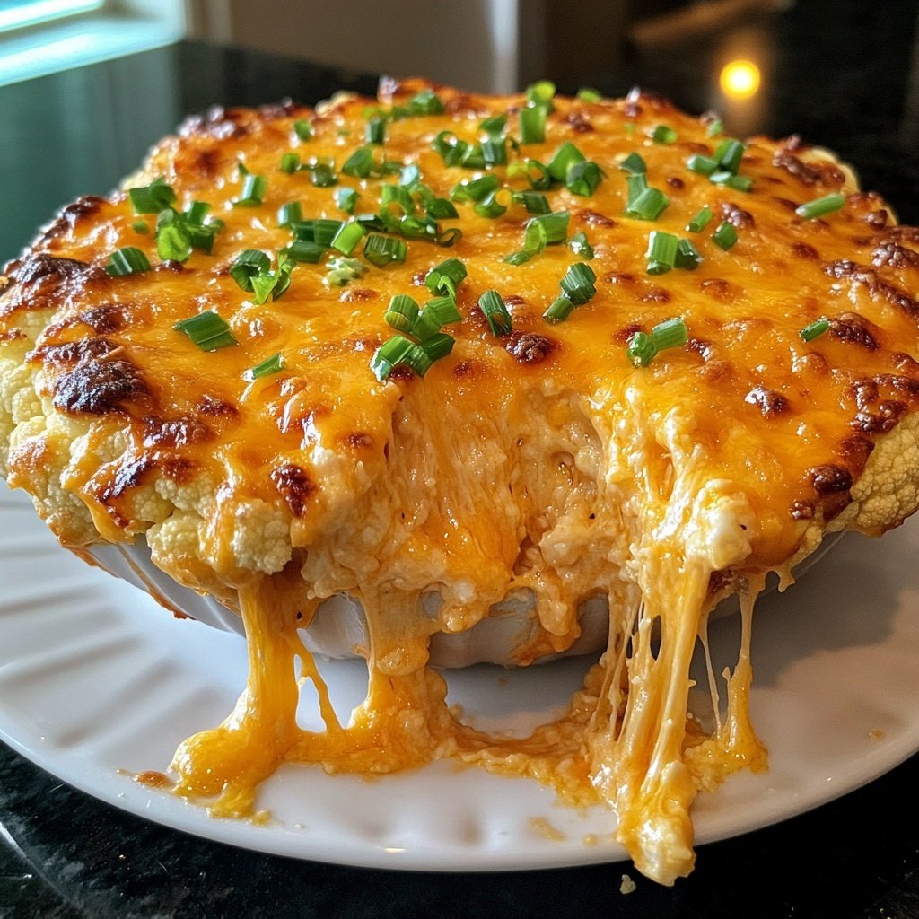 Baked Cauliflower Cheesy Dip