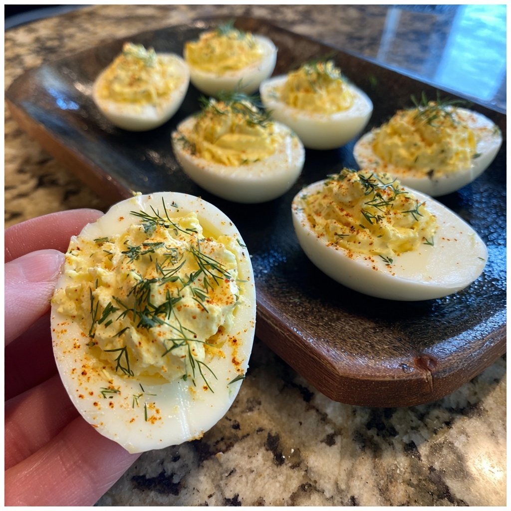 Savory Deviled Eggs with Dill