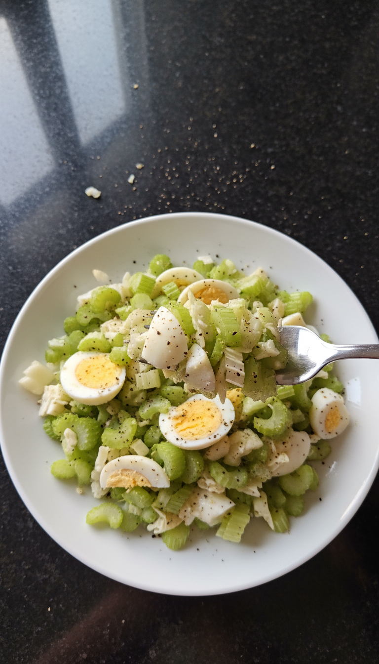 Celery Salad with Hard-Boiled Eggs