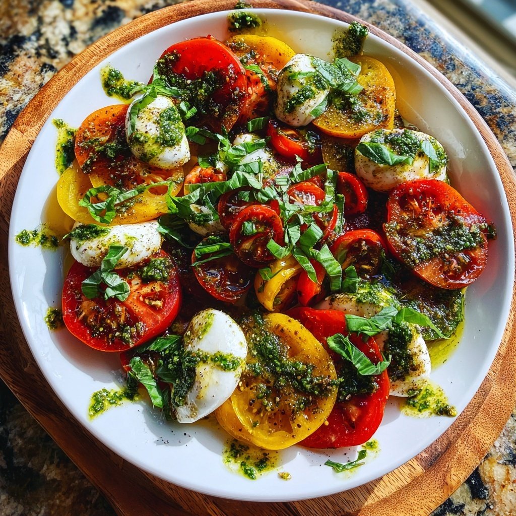 Zesty Pesto Caprese Salad