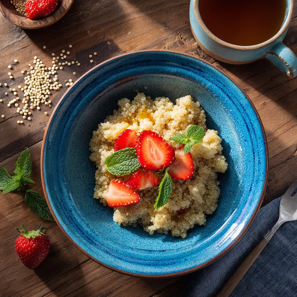 Breakfast Quinoa with Strawberries
