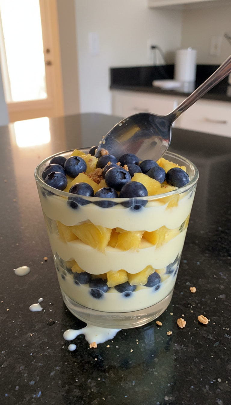 Pineapple Blueberry Lemon Parfait