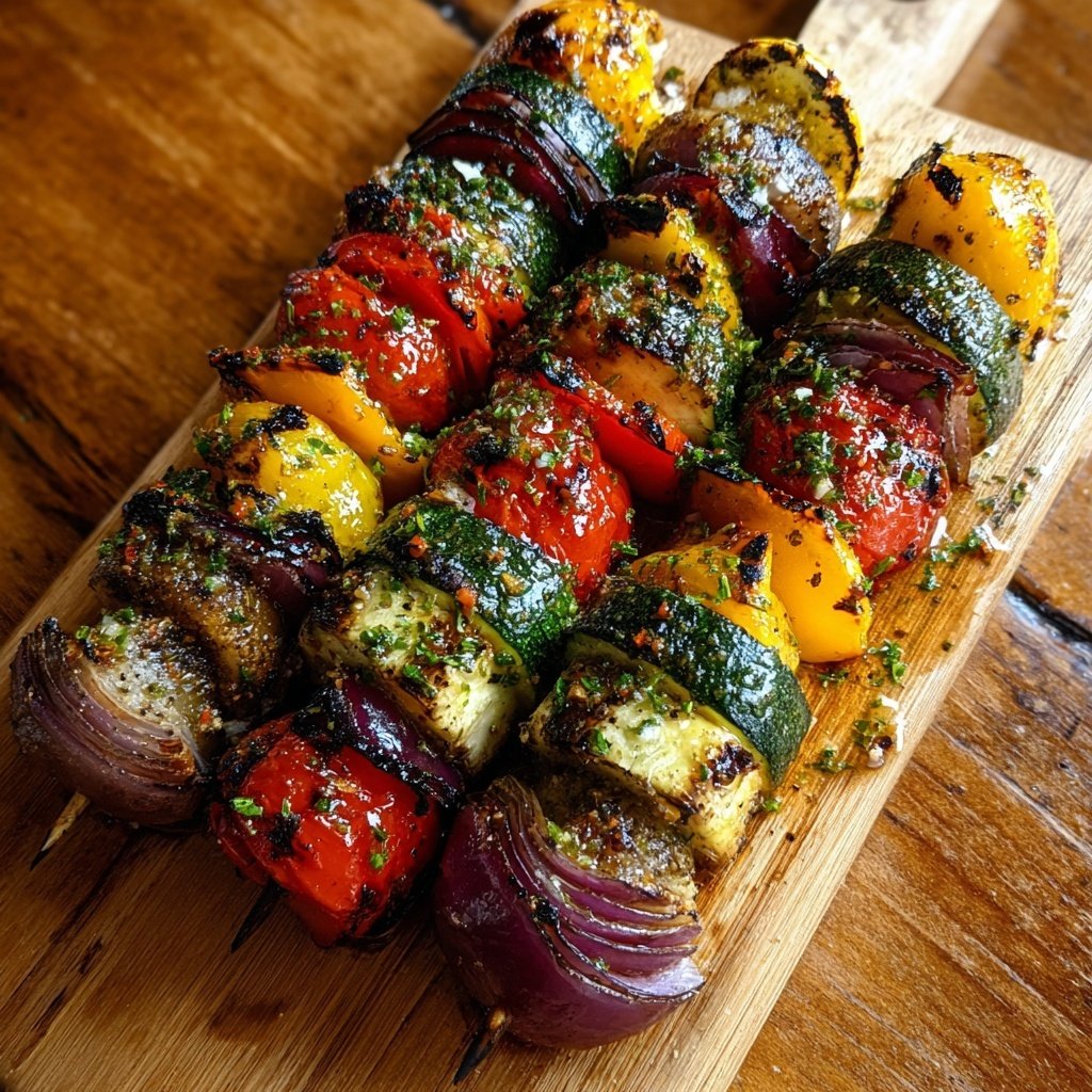 Marinated Grilled Vegetable Skewers