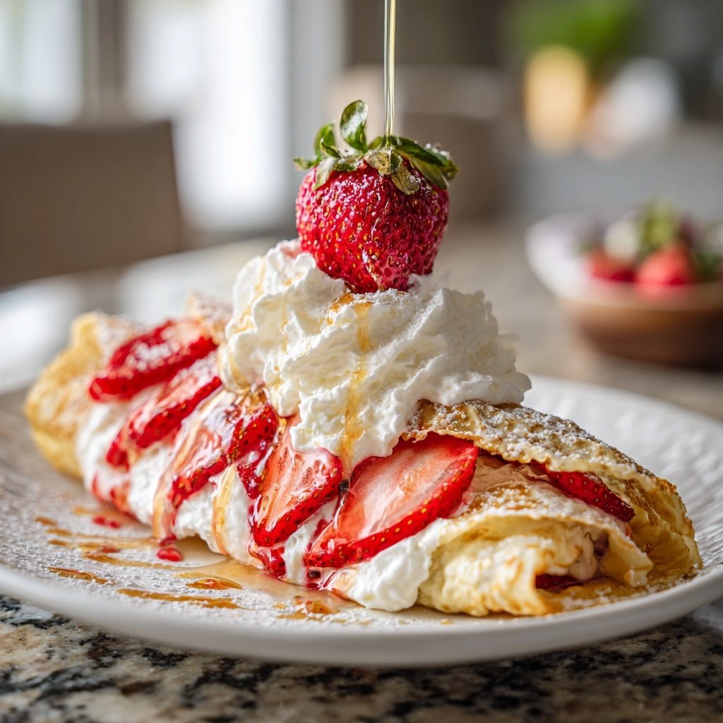 Bright Strawberry Shortcake Crepes