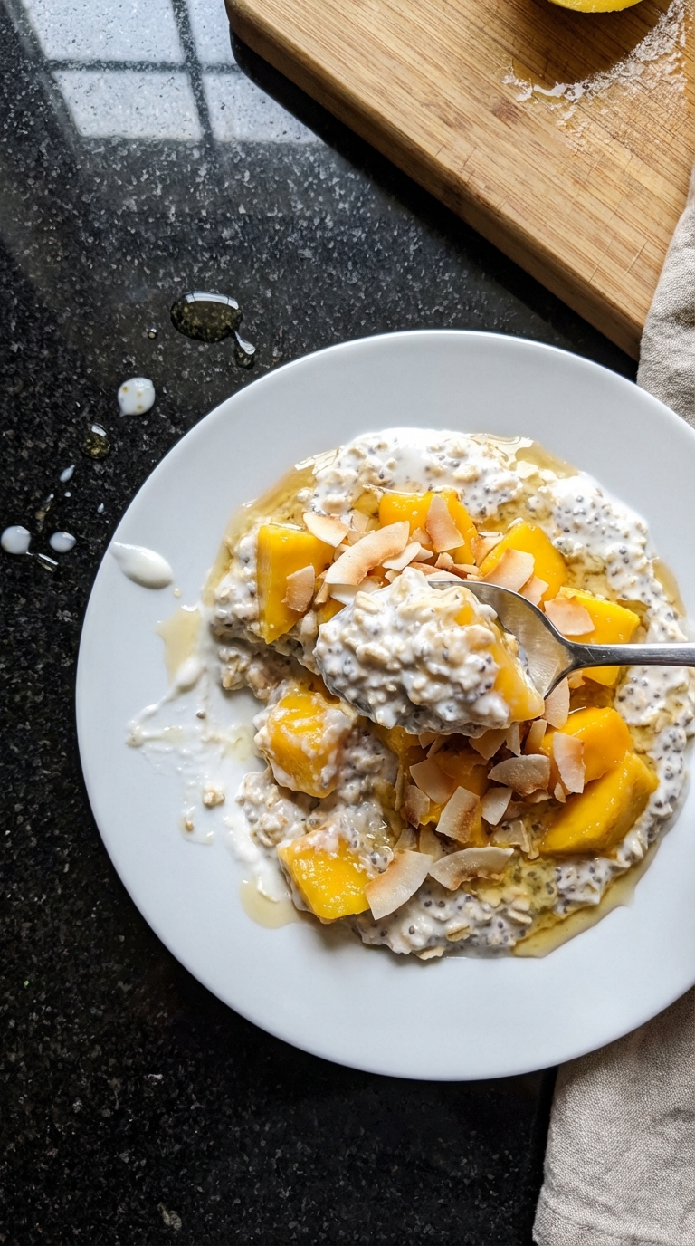 Mango Coconut Overnight Oats
