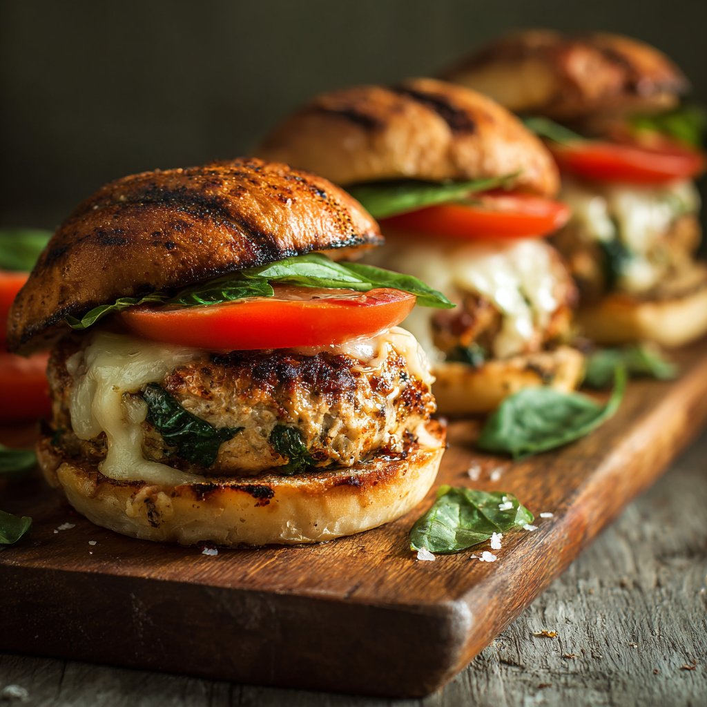 Basil and Spinach Turkey Burgers
