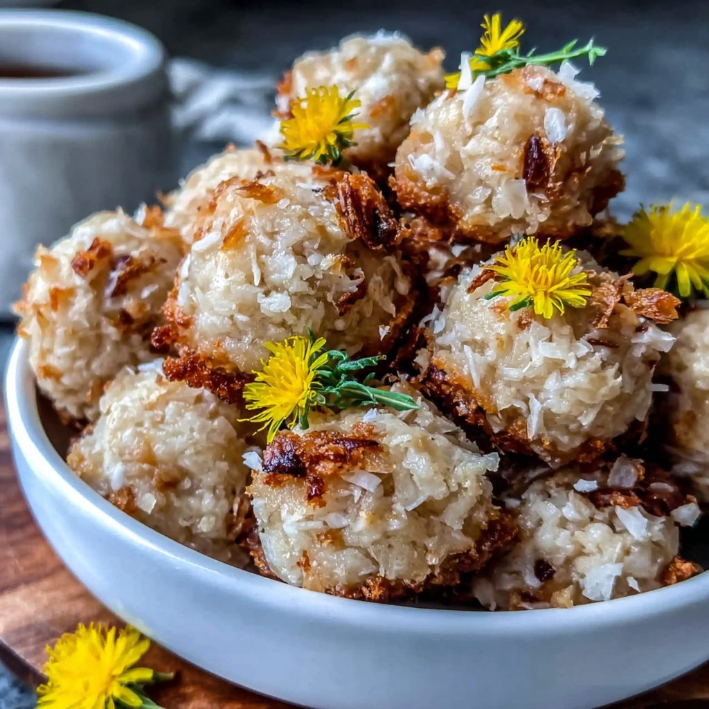 Sweet Dandelion Coconut Treats