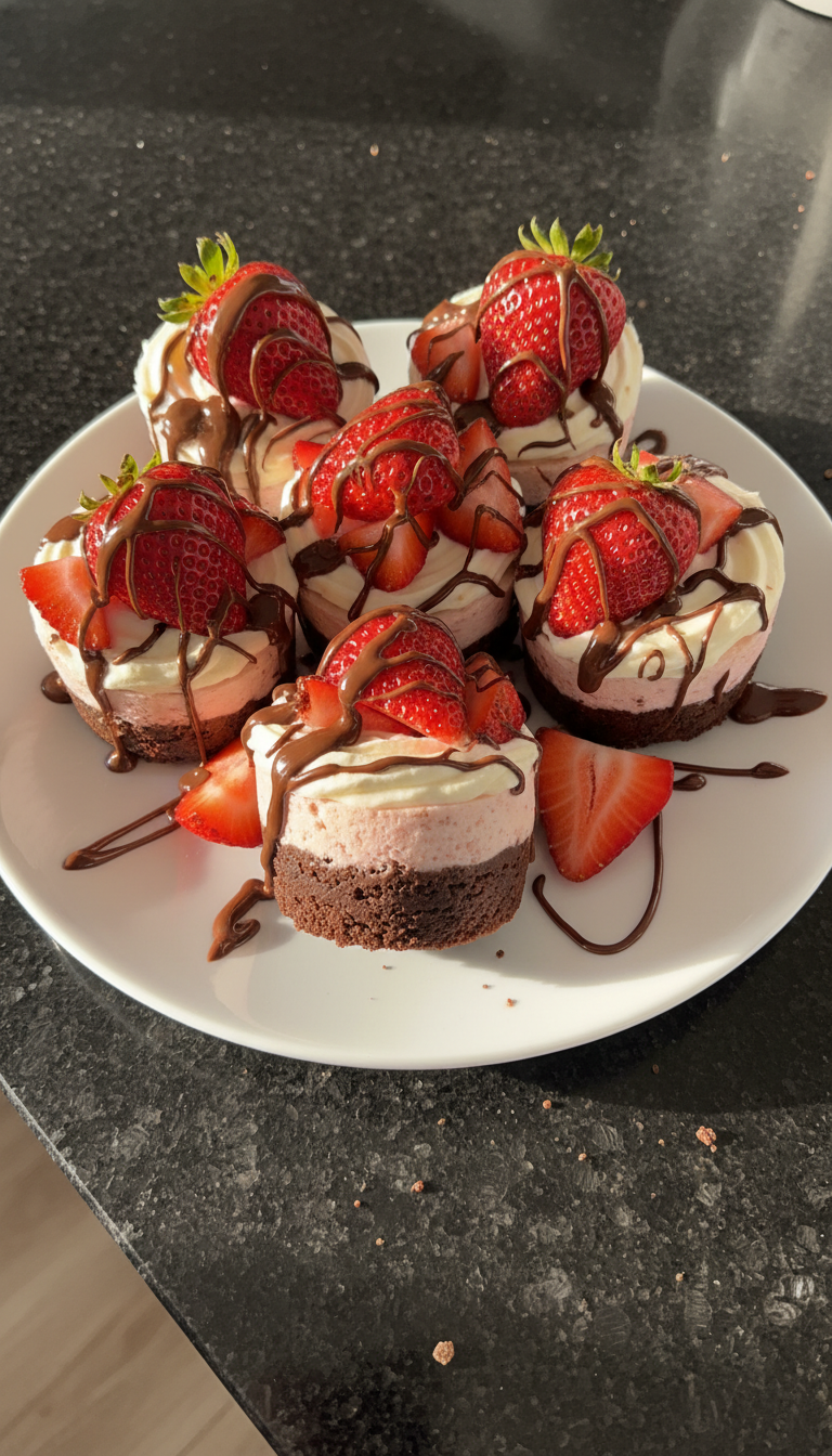 Chocolate Strawberry Cheesecake Cups