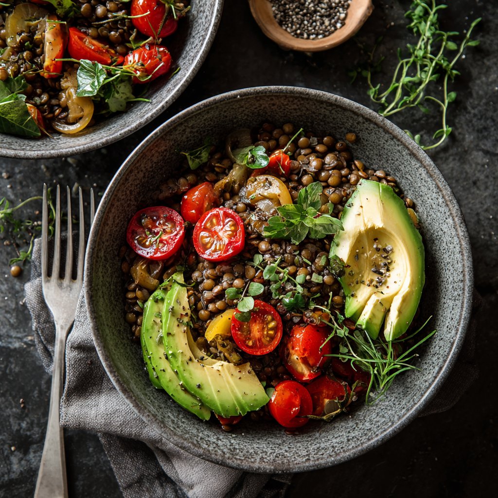 Satisfying Lentil and Veggie Bowl