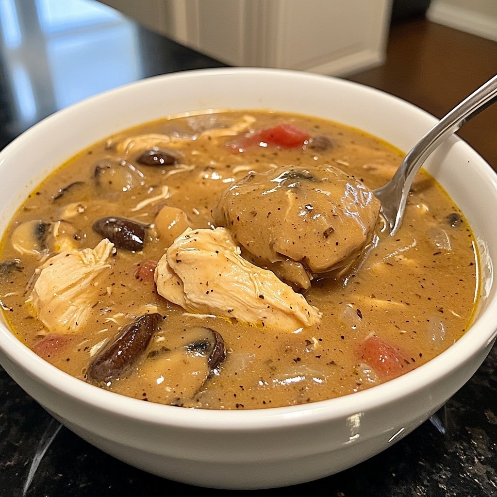 Rotisserie Chicken and Mushroom Chicken Soup