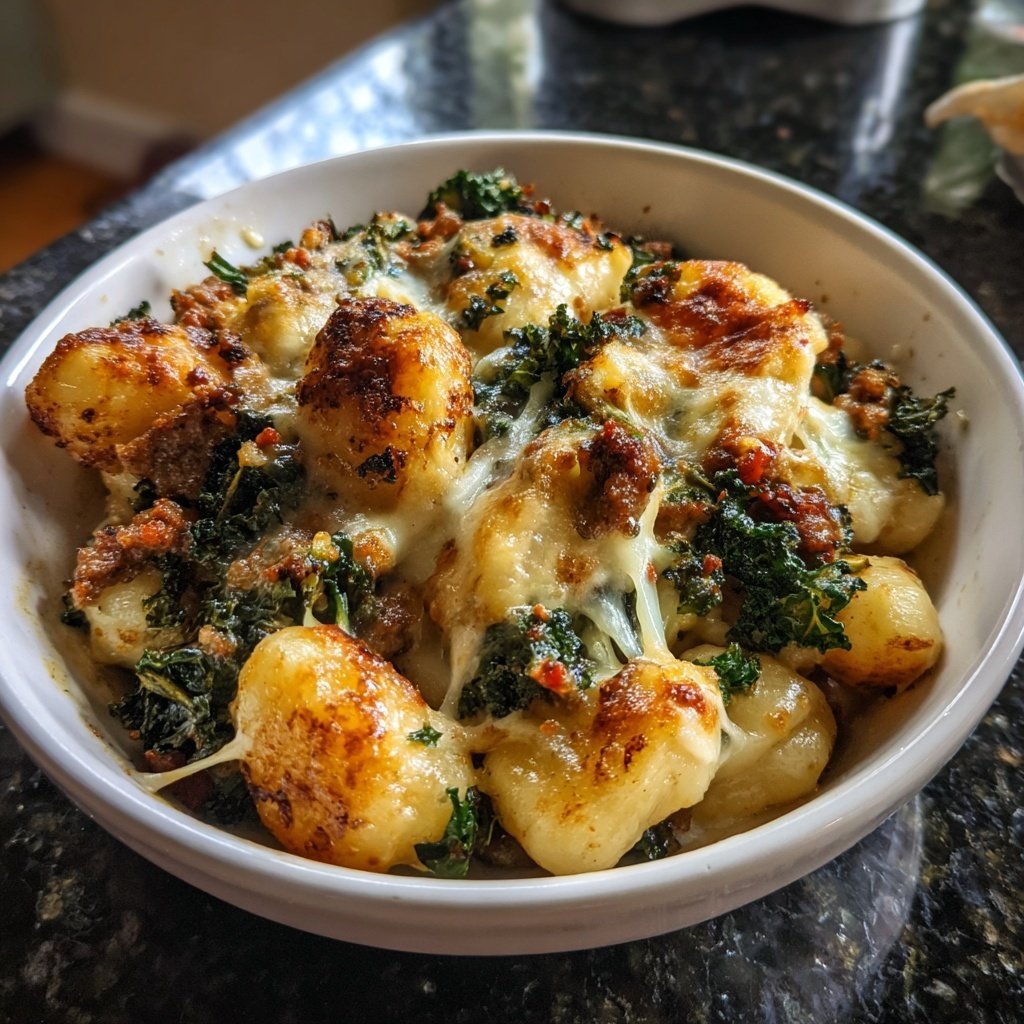 Baked Gnocchi with Kale Sausage