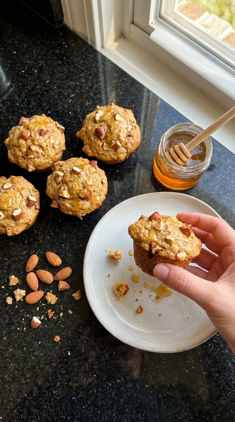 Honey Almond Butter Muffins