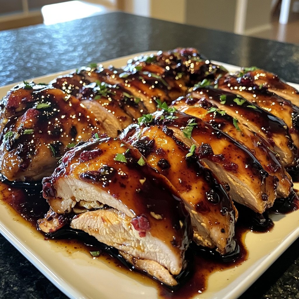 Cherry Balsamic Glazed Chicken