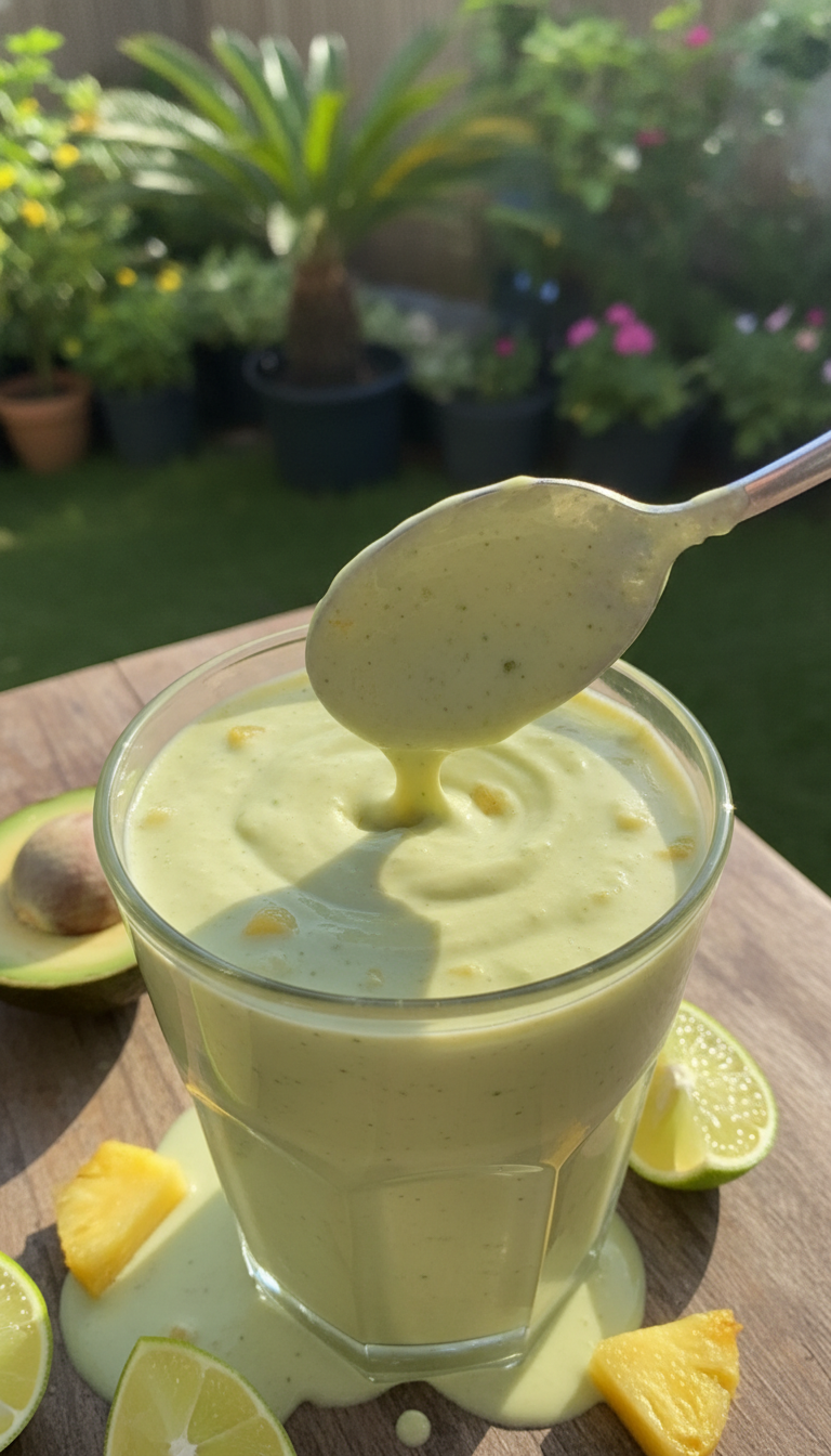 Tropical Avocado Smoothie Shake