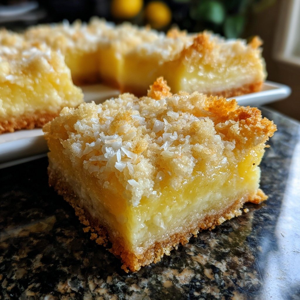 Meyer Lemon Bars with Coconut
