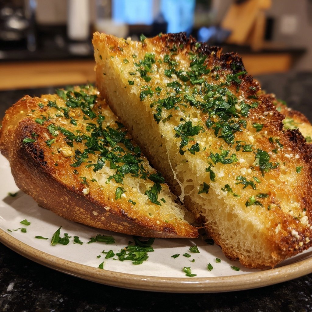 Garlic Bread with Herb Crust