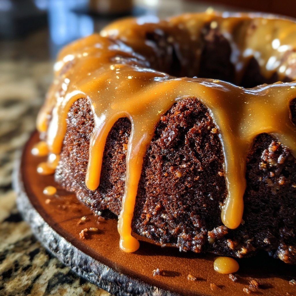 Spiced Gingerbread Cake with Caramel
