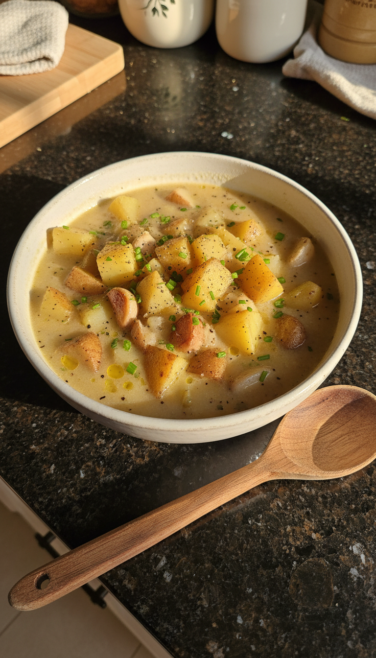Roasted Garlic Potato Soup
