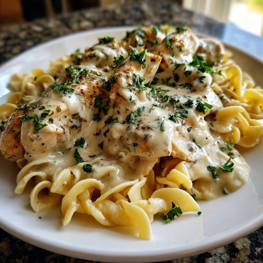 Creamy Chicken Breast with Egg Noodles