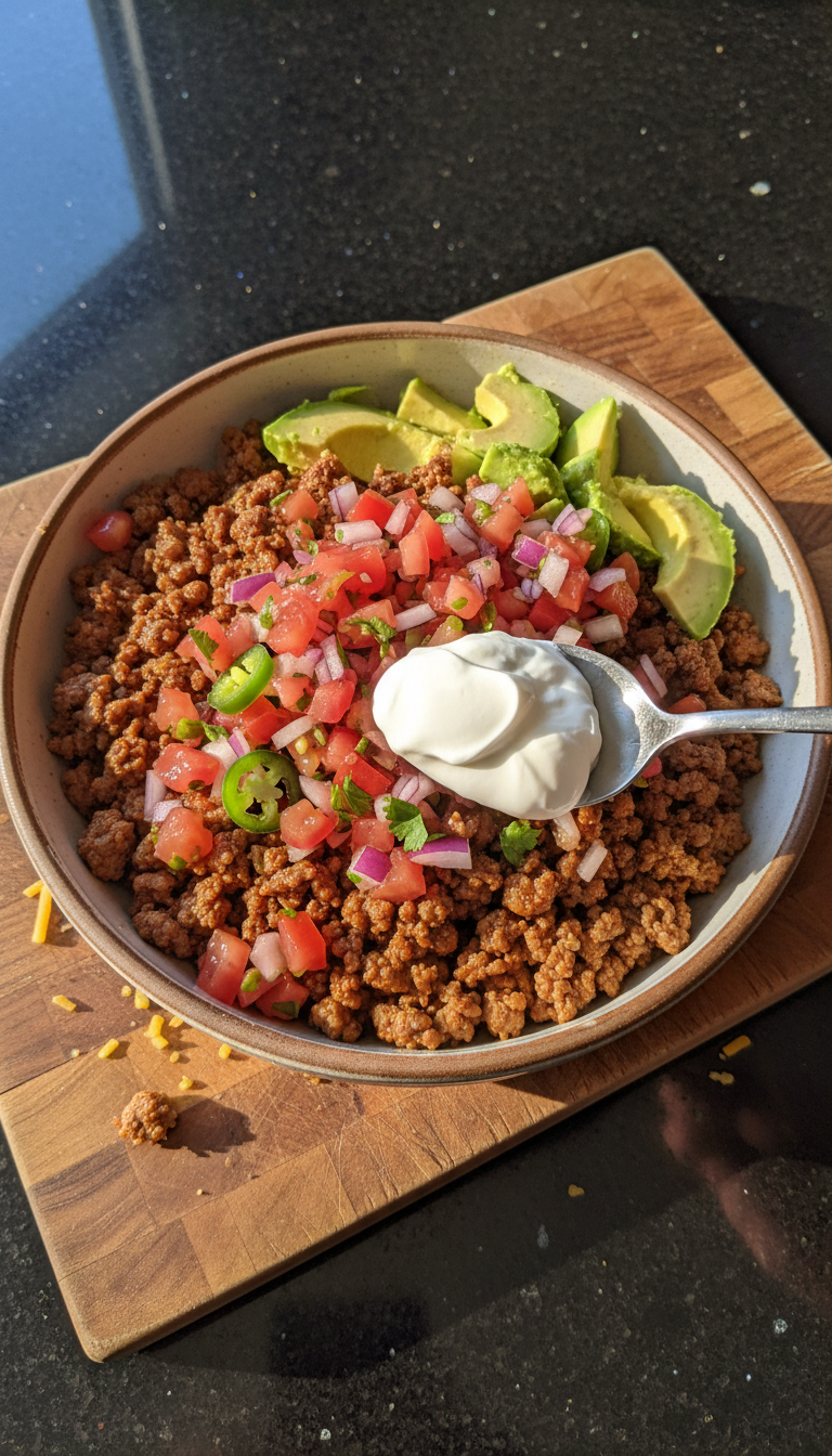 Savory Beef Taco Bowl