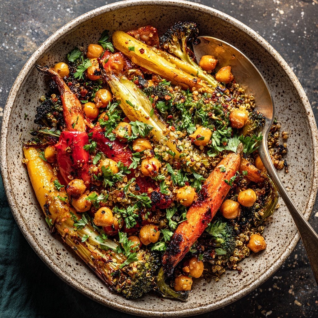 Roasted Vegetable High-Protein Bowl