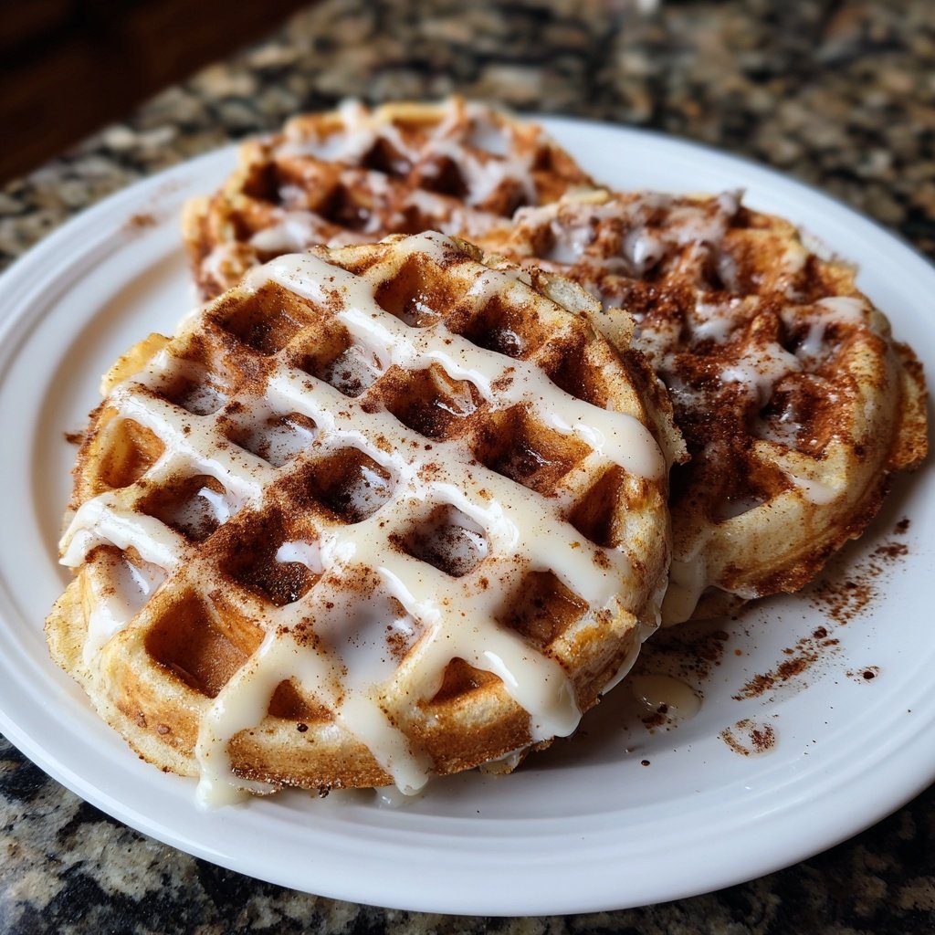 Cinnamon Roll Waffles Recipe