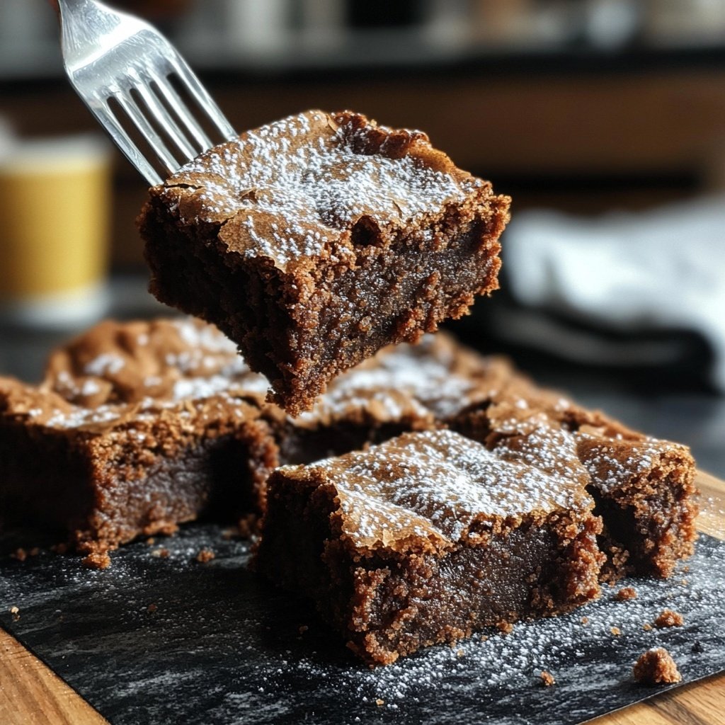 Christmas Brownies with Gingerbread Spices