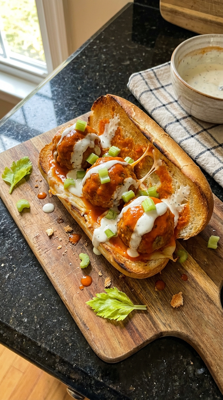 Buffalo Chicken Meatball Sub